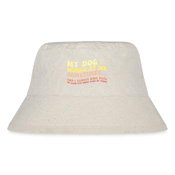 Mein Hund zwinkert mir manchmal zu und ich zwinkere zurück - Stanley/Stella recycelter Bucket Hat - Naturweiß - Vorne