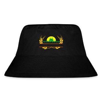 Farm tractor sunset - Stanley/Stella Recycled Bucket Hat - black - Front