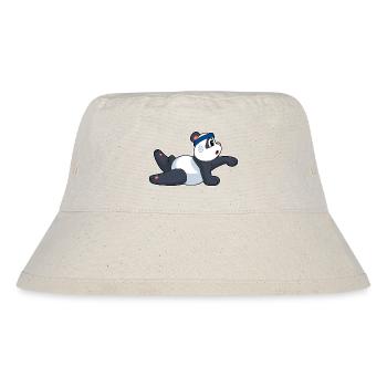 Panda Yoga Fitness Gymnastik - Stanley/Stella recycelter Bucket Hat - Naturweiß - Vorne