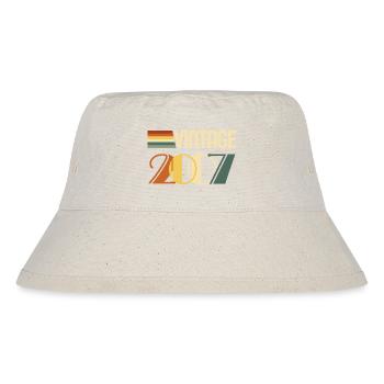 Jahrgang 2007 - 2007 Jubiläumsgeschenk - Stanley/Stella recycelter Bucket Hat - Naturweiß - Vorne