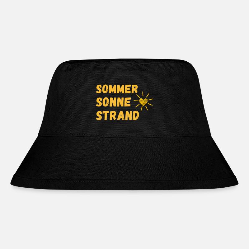 Sommer - Sonne - Strand - Endlich Urlaubszeit! - Stanley/Stella recycelter Bucket Hat - Schwarz