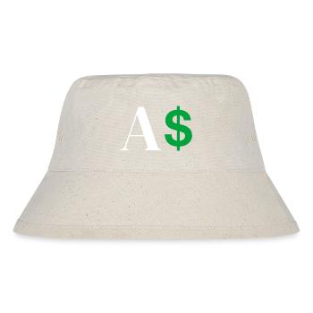 Dollar-Buchstabe - Stanley/Stella recycelter Bucket Hat - Naturweiß - Vorne