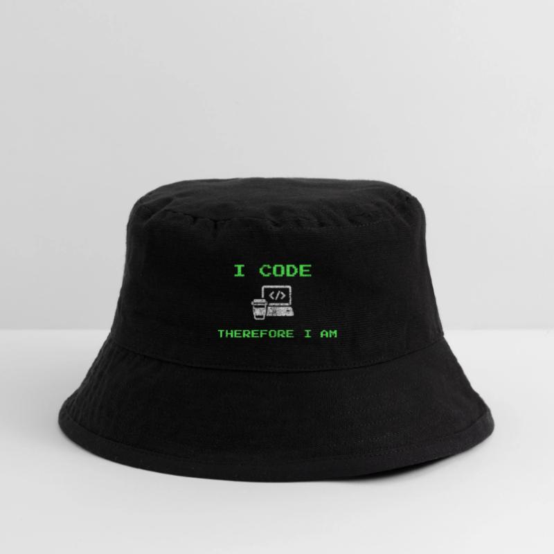 I Code Therefore I Am – Funny Developer Tee Stanley/Stella Recycled Bucket Hat