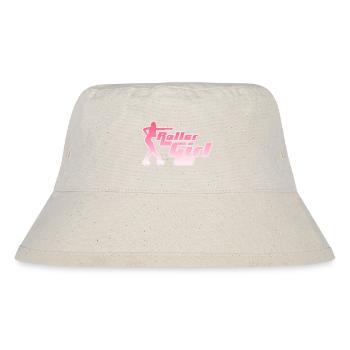 Neon Roller Girl Silhouette - Stanley/Stella recycelter Bucket Hat - Naturweiß - Vorne