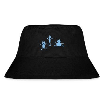 floehe - Stanley/Stella recycelter Bucket Hat - Schwarz - Vorne