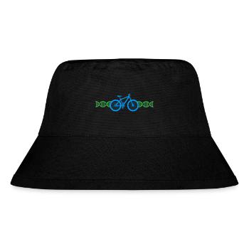 Fahrrad Radfahren DNA DNS | Farben änderbar - Stanley/Stella recycelter Bucket Hat - Schwarz - Vorne