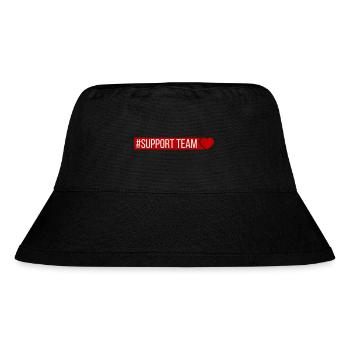 Support Team Herz - Stanley/Stella recycelter Bucket Hat - Schwarz - Vorne