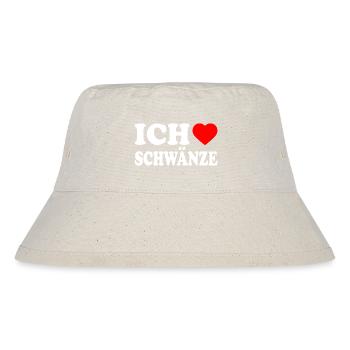 Ich liebe schwänze - Stanley/Stella recycelter Bucket Hat - Naturweiß - Vorne