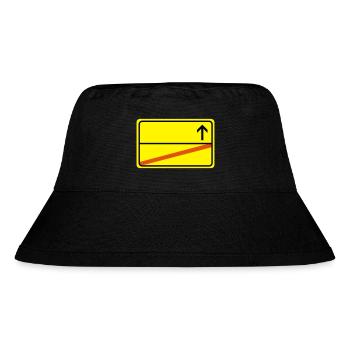 Ortsausgangsschild Leer - Stanley/Stella recycelter Bucket Hat - Schwarz - Vorne