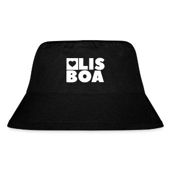 Lissabon - Stanley/Stella recycelter Bucket Hat - Schwarz - Vorne