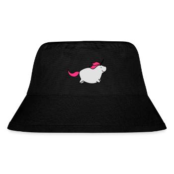 fat_unicorn_02 - Stanley/Stella recycelter Bucket Hat - Schwarz - Vorne