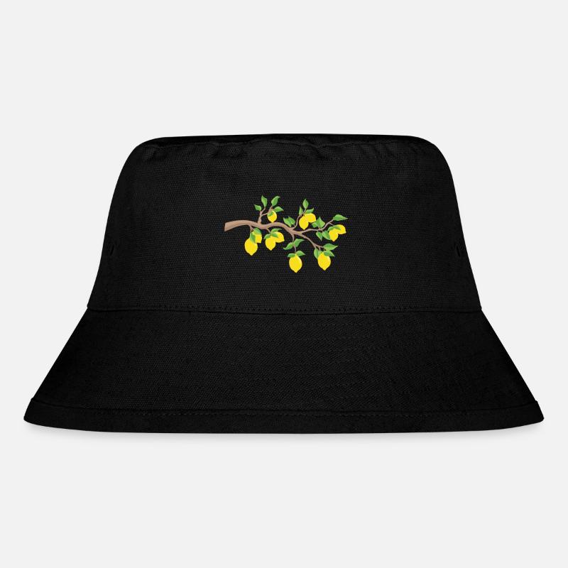Zitrone - Stanley/Stella recycelter Bucket Hat - Schwarz
