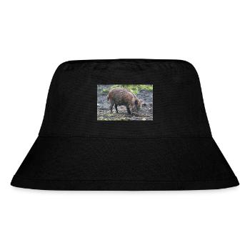 Wildschwein Sus scrofa - Stanley/Stella recycelter Bucket Hat - Schwarz - Vorne