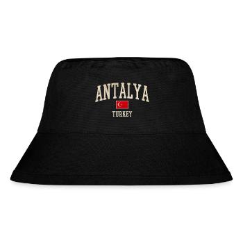 Antalya Turkey Vintage Flag Design - Stanley/Stella Recycled Bucket Hat - black - Front
