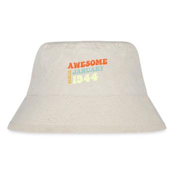Groovy 79 Jahre alt genial seit Januar 1944 - Stanley/Stella recycelter Bucket Hat - Naturweiß - Vorne
