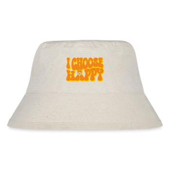 I Choose Happy Funny Retro Hippie Font - Stanley/Stella Recycled Bucket Hat - natural - Front