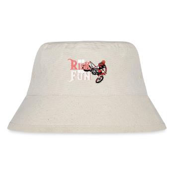 Motocross Spruch No Risk No Fun Supercross - Stanley/Stella recycelter Bucket Hat - Naturweiß - Vorne
