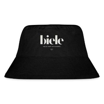 Biele Hallo habt ihr Hunger? - Stanley/Stella recycelter Bucket Hat - Schwarz - Vorne