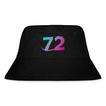 Nummer 71 mehrfarbig - Stanley/Stella recycelter Bucket Hat - Schwarz - Vorne
