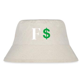Buchstabe f Dollar - Stanley/Stella recycelter Bucket Hat - Naturweiß - Vorne