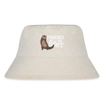 Powered by Sea Otter Cartoon - Stanley/Stella Recycled Bucket Hat - natural - Front