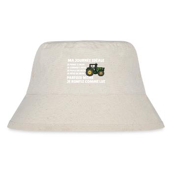 Farm tractor, farmer humor, peasant passion - Stanley/Stella Recycled Bucket Hat - natural - Front