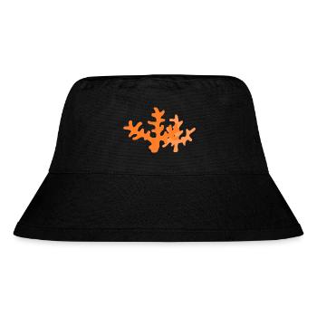 Orange Coral Reef Abstract - Stanley/Stella Recycled Bucket Hat - black - Front