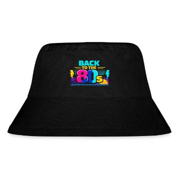 Back to the 80s Neon - Stanley/Stella Recycled Bucket Hat - black - Front