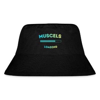Muscle Loading Bar Graph - Stanley/Stella Recycled Bucket Hat - black - Front