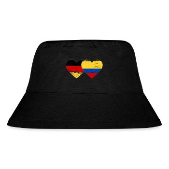 Germany Colombia Flag Heart Used - Stanley/Stella Recycled Bucket Hat - black - Front