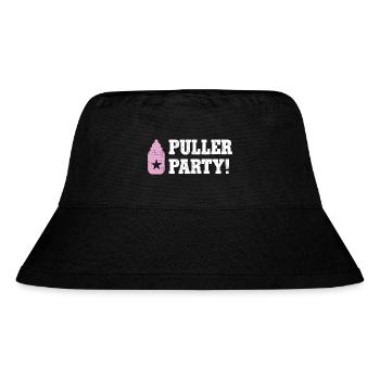 Pullerparty Babypinkeln Babyparty Babyshower Party - Stanley/Stella recycelter Bucket Hat - Schwarz - Vorne