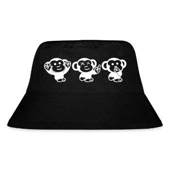 Fuck Off Affen - Stanley/Stella recycelter Bucket Hat - Schwarz - Vorne