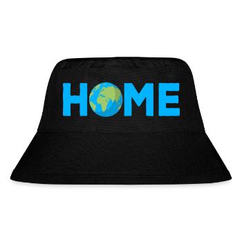 Earth HOME - Heimat Erde - Stanley/Stella recycelter Bucket Hat - Schwarz - Vorne