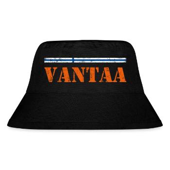 Vantaa - Stanley/Stella recycelter Bucket Hat - Schwarz - Vorne