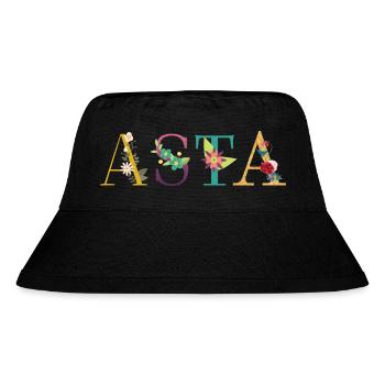 ASTA Name Decorated with Flowers - Stanley/Stella Recycled Bucket Hat - black - Front