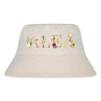 ALEA name decorated with flowers - Stanley/Stella Recycled Bucket Hat - natural - Front