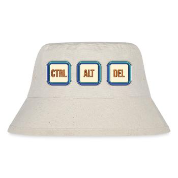 Retro Keyboard Tasten CTRL ALT DEL - Stanley/Stella recycelter Bucket Hat - Naturweiß - Vorne