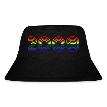 2008 - Stanley/Stella recycelter Bucket Hat - Schwarz - Vorne