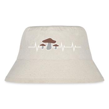 Heartbeat Mushroom - Stanley/Stella recycelter Bucket Hat - Naturweiß - Vorne