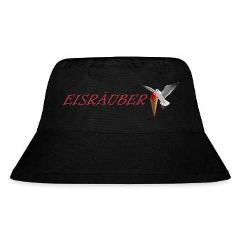 Eisräuber Design mit fliegender Möwe - Stanley/Stella recycelter Bucket Hat - Schwarz - Vorne