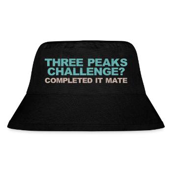 Three Peaks Challenge? Completed it mate - Stanley/Stella Recycled Bucket Hat - black - Front