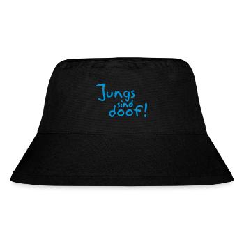 Jungs sind doof! - Stanley/Stella recycelter Bucket Hat - Schwarz - Vorne
