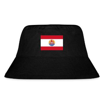 Nationalflagge von Französisch-Polynesien - Stanley/Stella recycelter Bucket Hat - Schwarz - Vorne