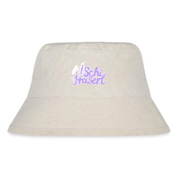 Skihaserl Schifahrer Pisten Glitzer Hasenohren fun - Stanley/Stella recycelter Bucket Hat - Naturweiß - Vorne