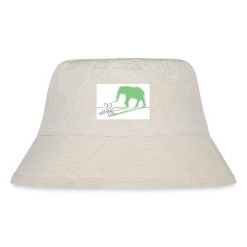 Aus einer Mücke einen Elefanten machen Zeichnung - Stanley/Stella recycelter Bucket Hat - Naturweiß - Vorne