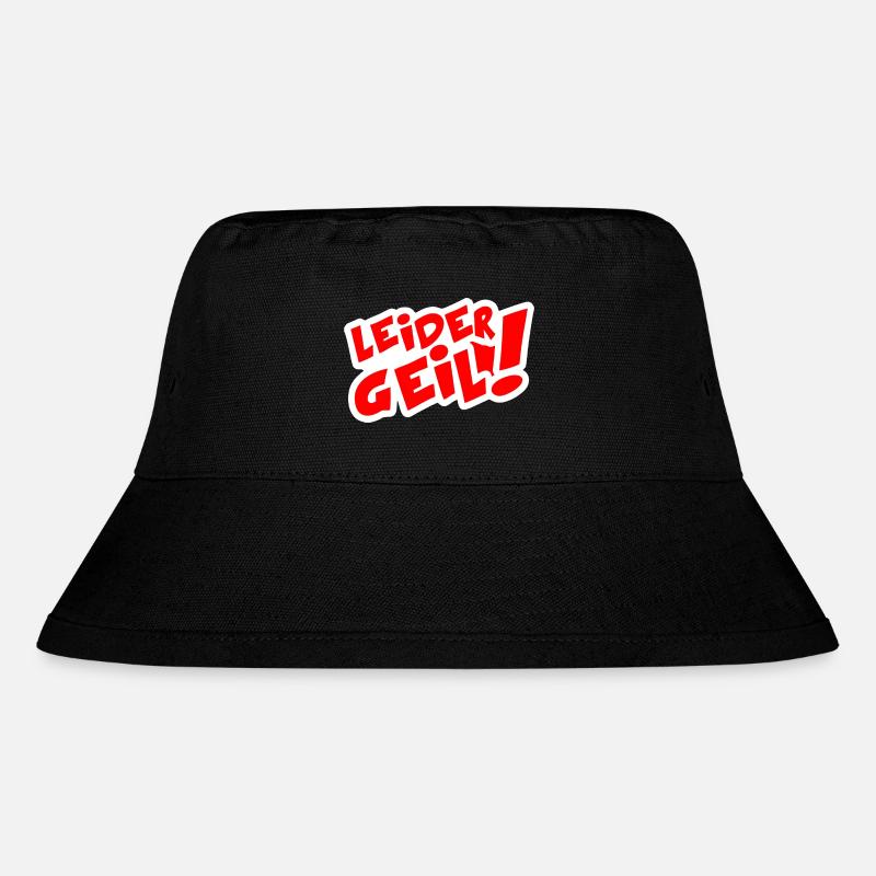 Leider geil - Stanley/Stella recycelter Bucket Hat - Schwarz