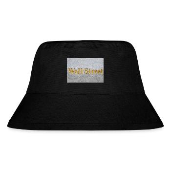 Wall Street golden lettering New York USA - Stanley/Stella Recycled Bucket Hat - black - Front
