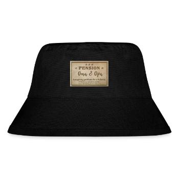 Pension, Oma und Opa - Stanley/Stella recycelter Bucket Hat - Schwarz - Vorne