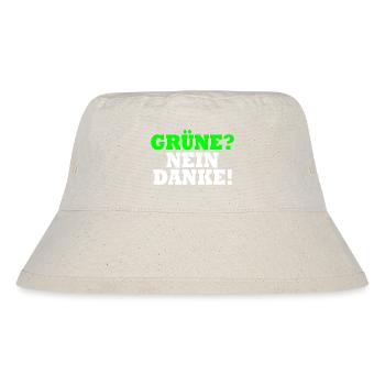 Grüne Nein Danke - Stanley/Stella recycelter Bucket Hat - Naturweiß - Vorne