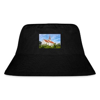 Eid kirke (Eid-Kirche) in Nordfjordeid Norwegen - Stanley/Stella recycelter Bucket Hat - Schwarz - Vorne